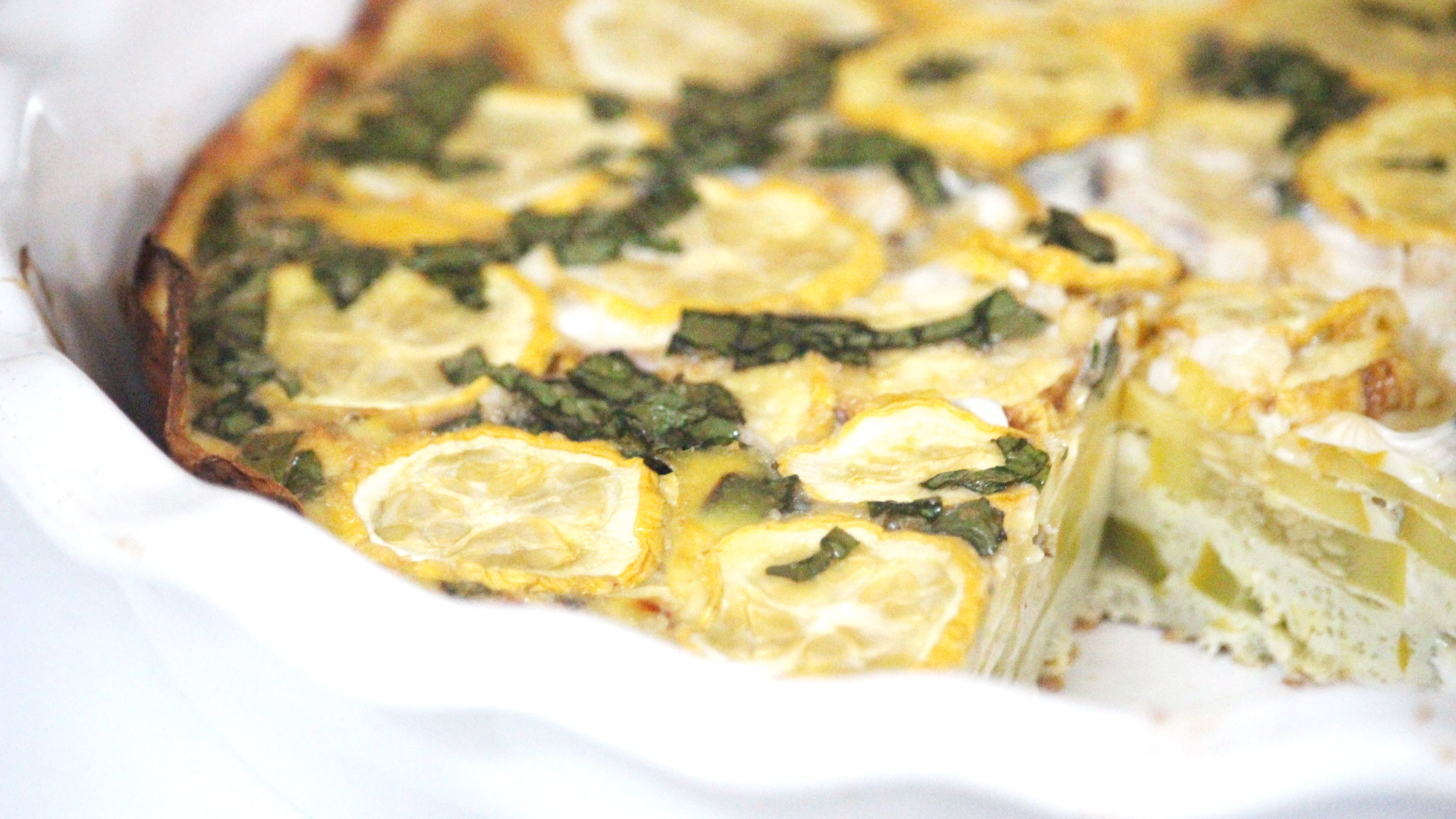 Summer Squash Basil Frittata