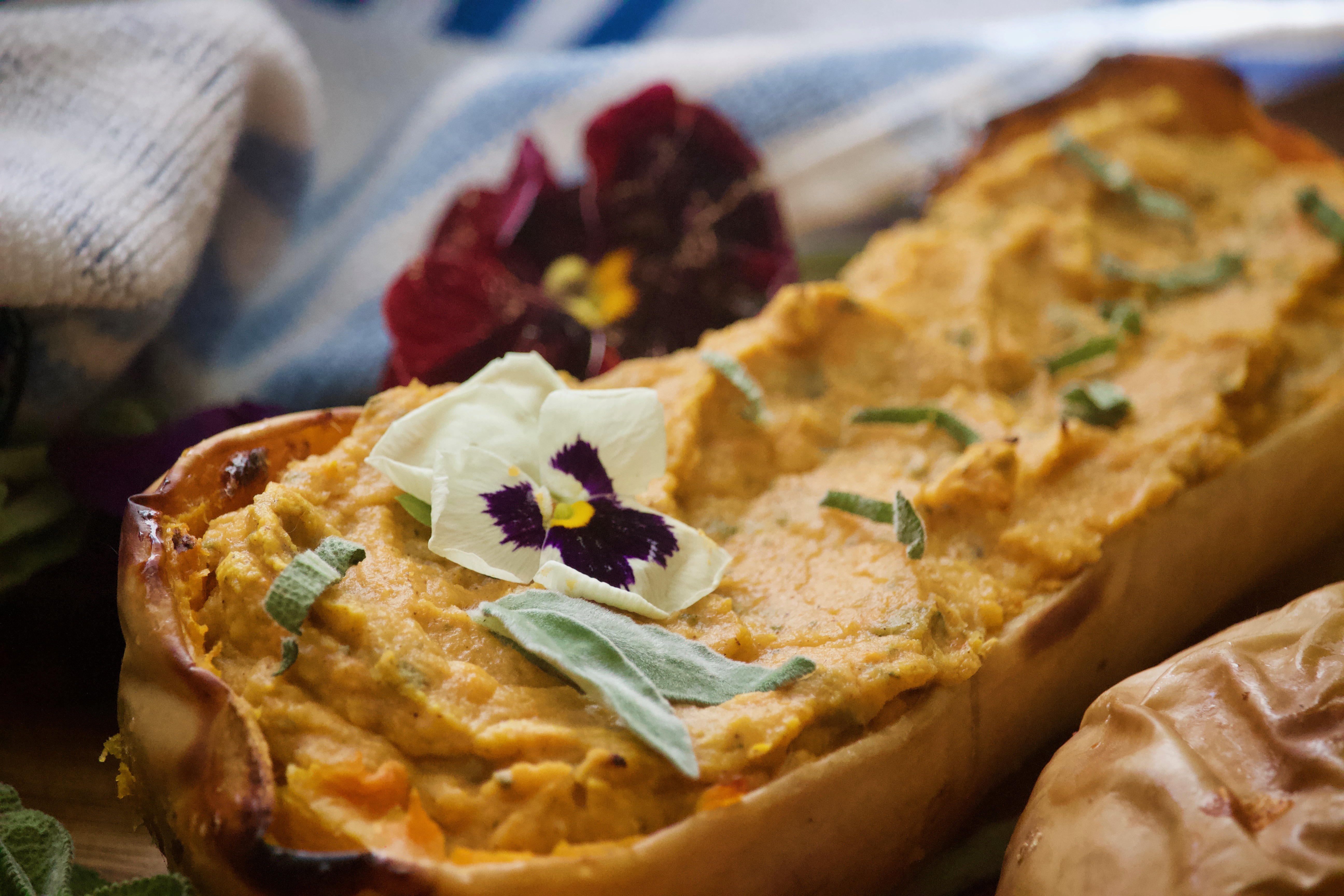 Twice Baked Cinnamon Sage Butternut Squash