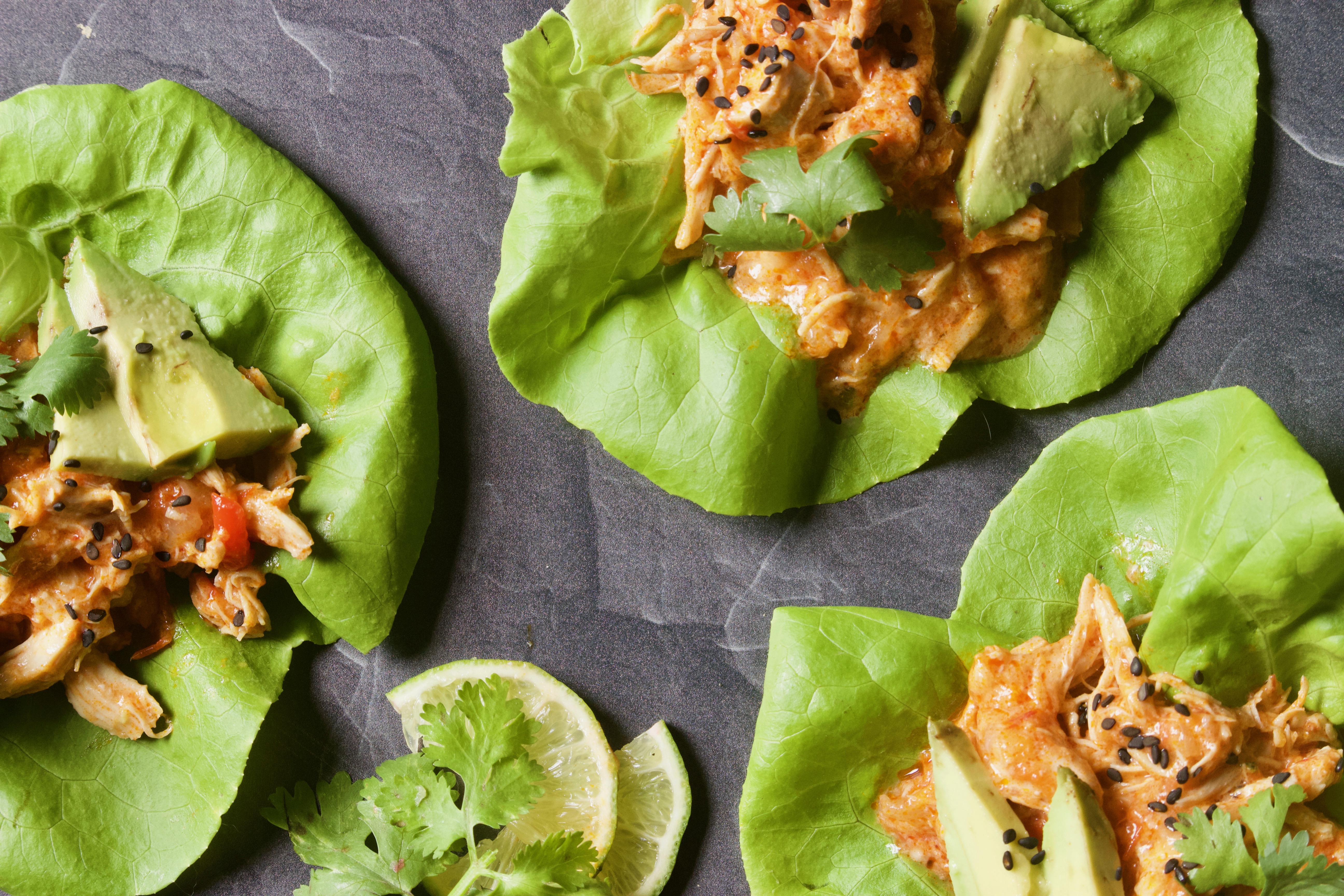 Harissa Chicken Lettuce Cups